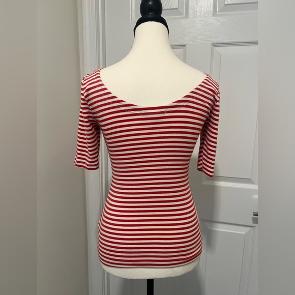 Banana Republic Striped Red and White Blouse - Picture 3 of 9